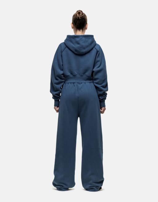Good For Nothing distressed seams wide fit sweatpants in washed blue - part of a set , 2 of 3