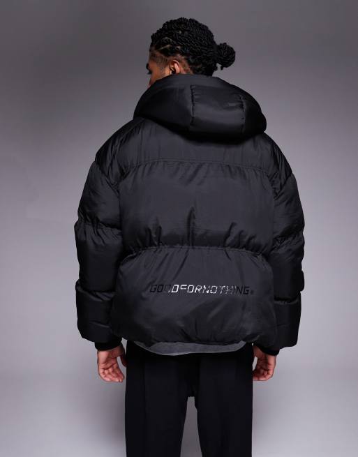 Good For Nothing - Doudoune coupe carrée oversize - Noir, 3 de 5