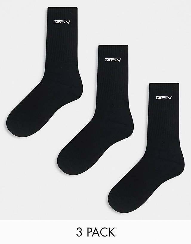 Good For Nothing - embroidered logo socks in black
