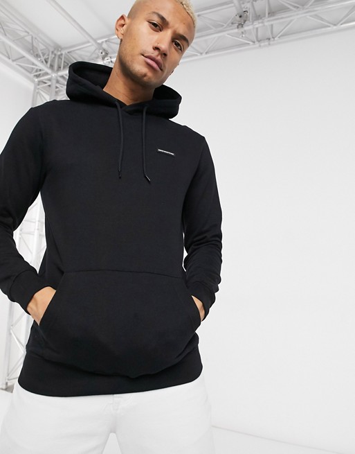 Good For Nothing essentials hoodie with rubber logo in black