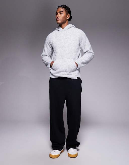 Good For Nothing - Felpa con cappuccio in maglia bouclé grigia, 2 di 5