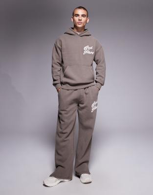 Good For Nothing Flared joggers in fawn-Brown
