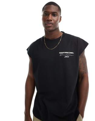 Good For Nothing Forever Relaxed Tank In Black
