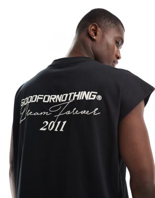 Good For Nothing Good For Nothing forever relaxed vest in black
