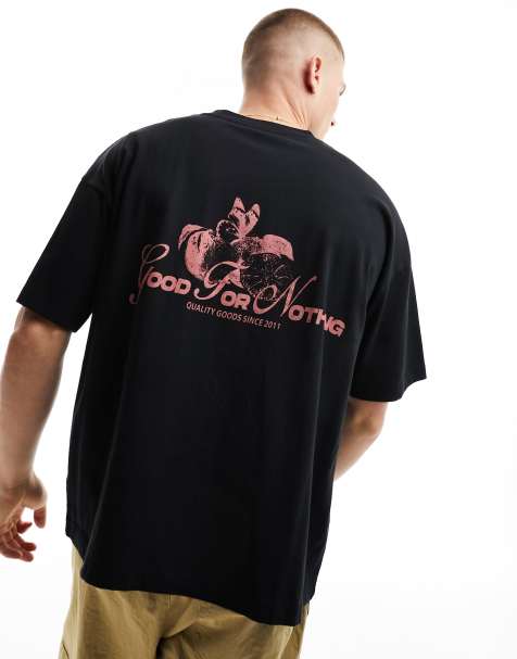 Good For Nothing fruit graphic t-shirt in washed black