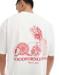 [Good For Nothing] Good For Nothing fruit salad graphic back t-shirt in white XS WHITE