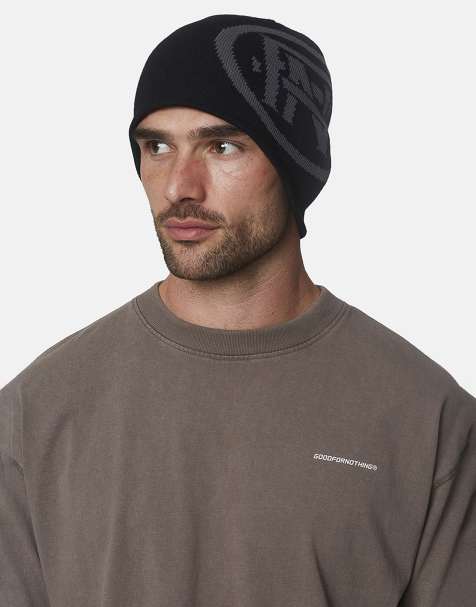 Good For Nothing - gorro beanie negro de punto con emblema intarsia - view 1