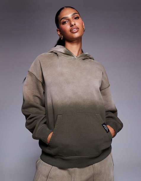 Good For Nothing Gradient relaxed hoodie in taupe - view 1