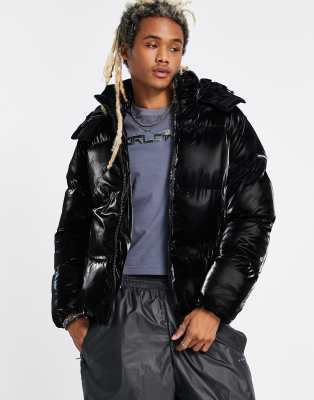 Good For Nothing hadlow puffer jacket in liquid black | ASOS