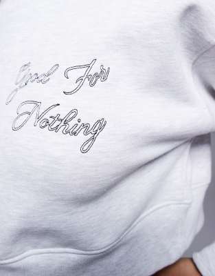 Good For Nothing High Neck Overlock Sweatshirt