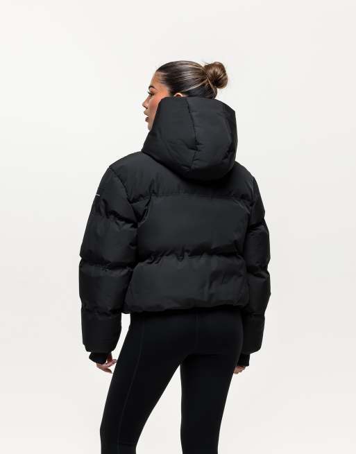 Good For Nothing high neck puffer jacket in black ASOS