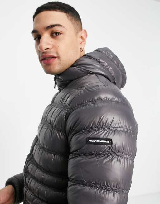 Good for nothing hooded puffer jacket on sale