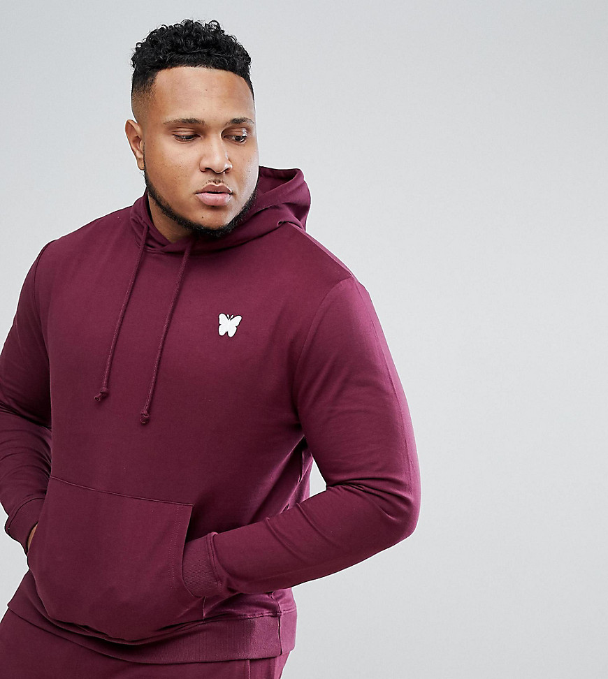 Good For Nothing Hoodie In Burgundy With Chest Logo Exclusive To Asos-red