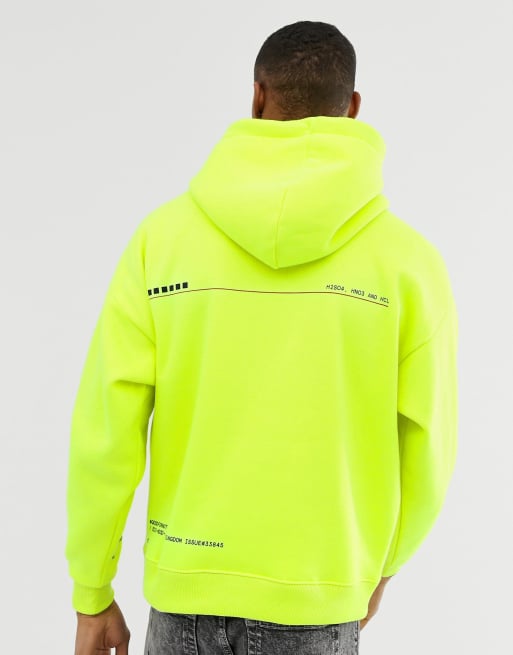 Hoodie cheap jaune fluo