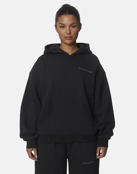 Good For Nothing hoodie oversize en molleton de coton délavé noir - view 1