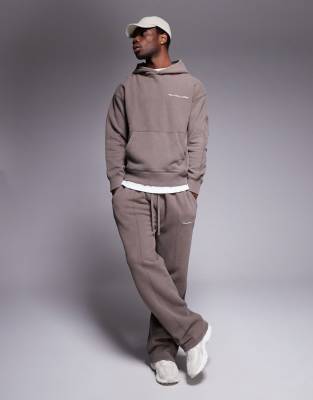 Good For Nothing Hoodie With Back Print In Neutral