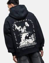 COLLUSION logo hoodie in dark brown