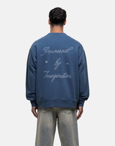 Good For Nothing - Imaginary - Sweatshirt met grafische print in grijsblauw - view 1