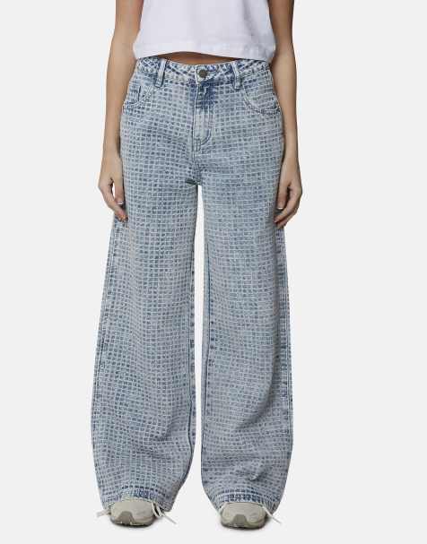 Good For Nothing - Jean baggy en denim jacquard - Bleu - view 1