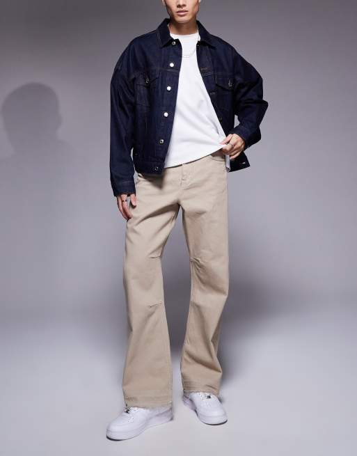 Good For Nothing - Jeans lavaggio color tortora con bordi grezzi