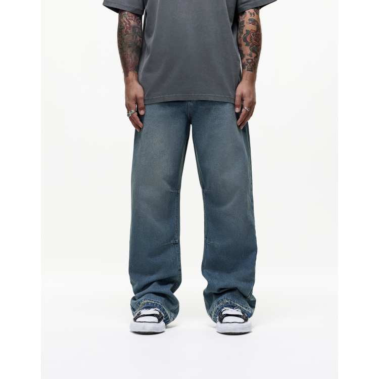 Good For Nothing jeans with raw hem in antique blue wash ASOS