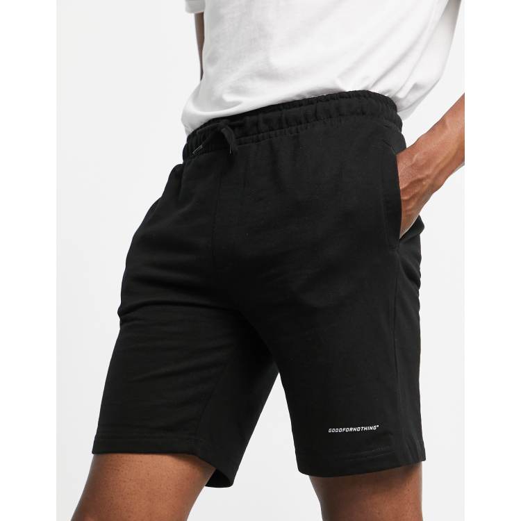 Good For Nothing jersey shorts in black