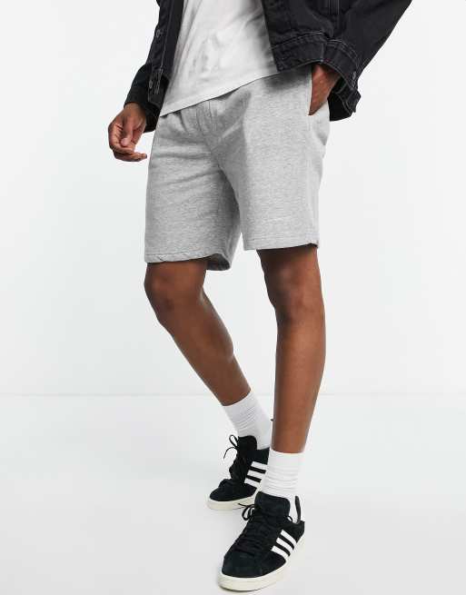 Good For Nothing jersey shorts in gray heather
