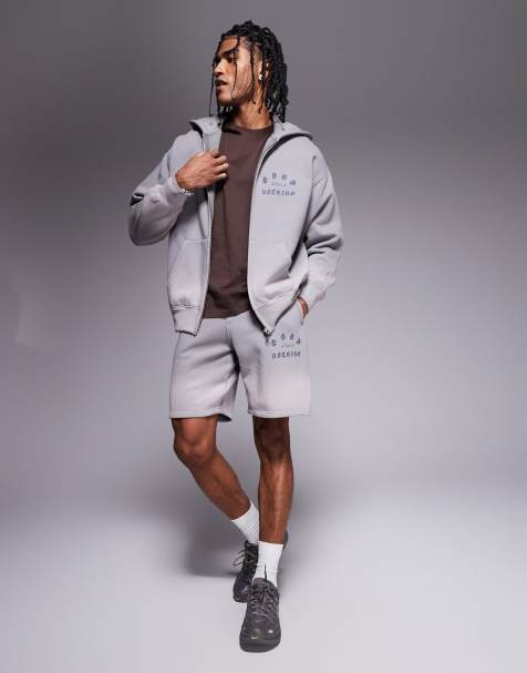 Good For Nothing jersey shorts in gray - part of a set - view 1