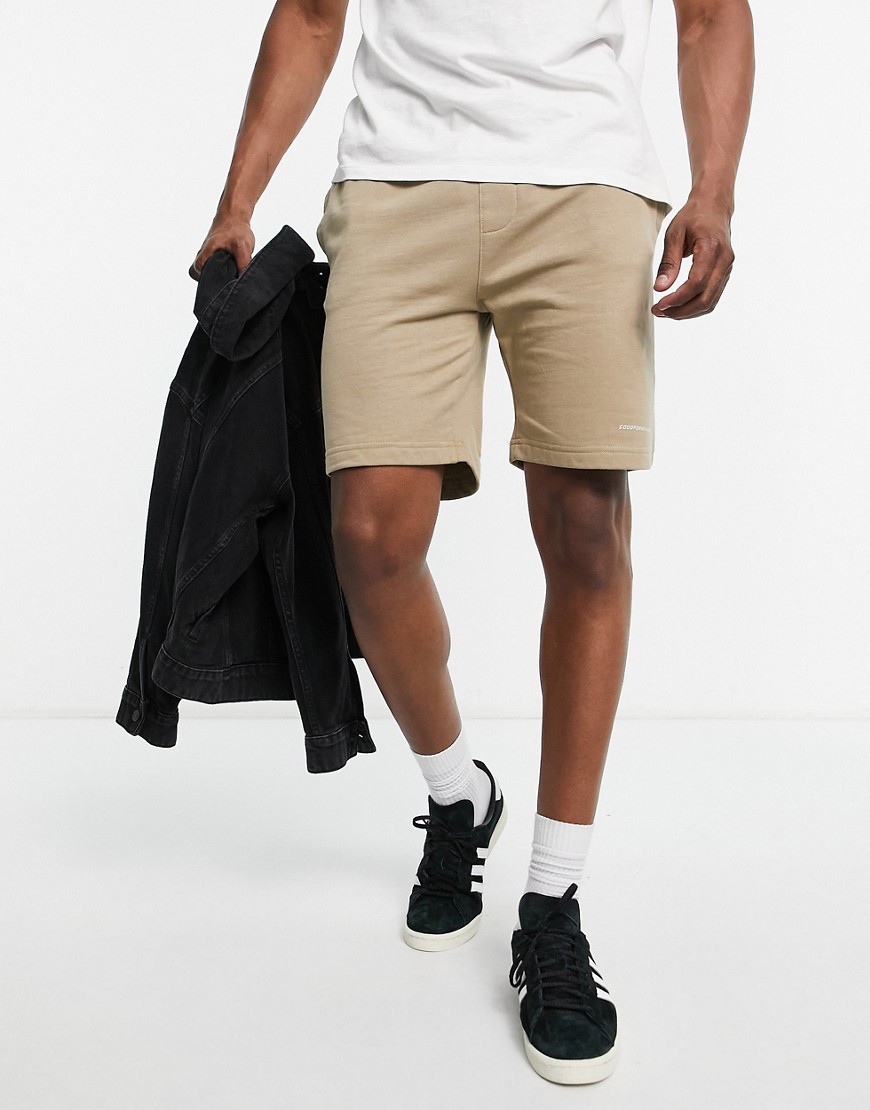 Good For Nothing jersey shorts in taupe-Neutral