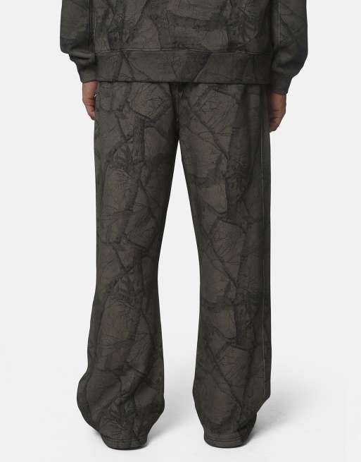 Good For Nothing jogger oversize en molleton de coton camouflage gris, 2 de 6