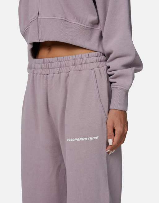 Good For Nothing - Joggers a fondo ampio rosa slavato vintage, 4 di 4