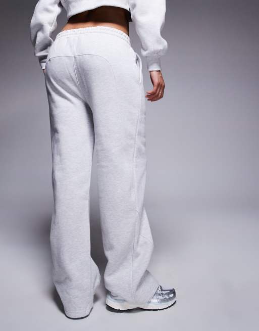 Good for Nothing - Joggers a zampa grigio mélange con cuciture overlock in coordinato , 5 di 5