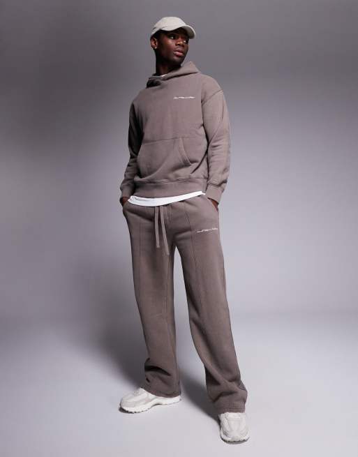 Good For Nothing - Joggers color tortora in coordinato 