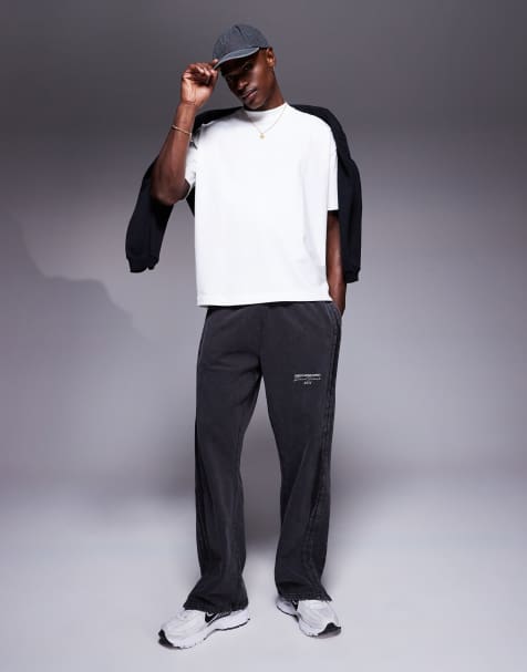 Good For Nothing - Joggers nero slavato con cuciture e bordi grezzi - view 1