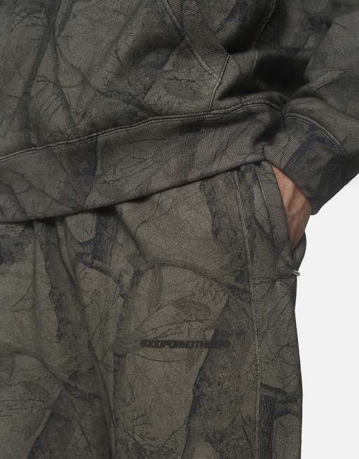 Good For Nothing - joggers oversize de felpa de algodón con estampado camuflaje en gris, 4 de 6