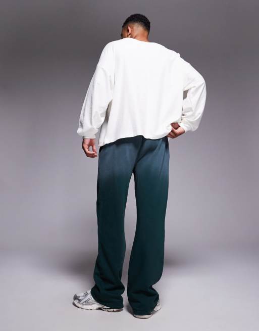 Good for Nothing - Joggingbroek met rechte pijpen in groen met spray-effect, 4 van 5
