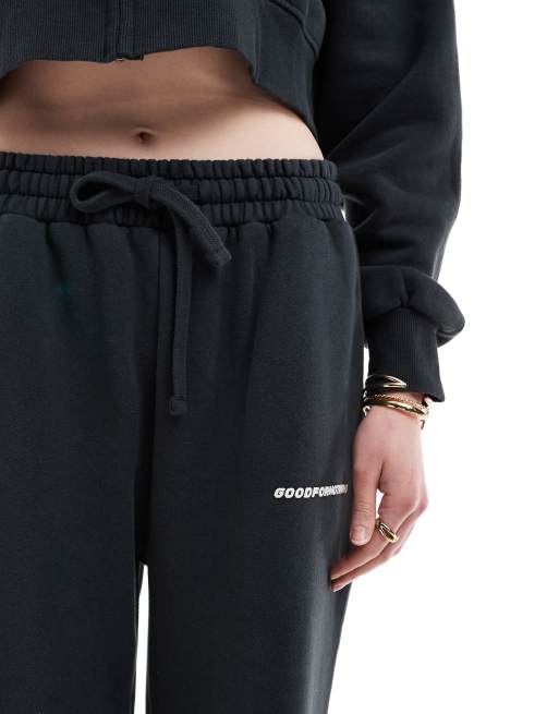 Good For Nothing - Joggingbroek met rechte pijpen in zwart, deel van co-ord set, 3 van 5