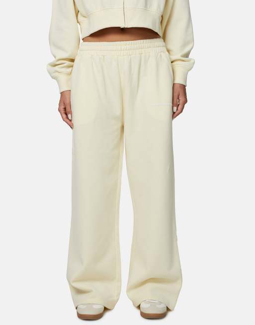 Good For Nothing – Jogginghose in Gelb mit weitem Bein und Vintage-Waschung