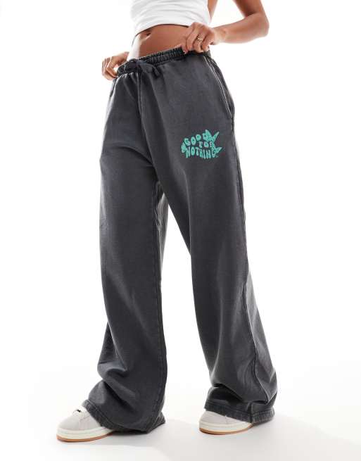 Good For Nothing – Jogginghose in Grau mit geradem Bein, Kombiteil