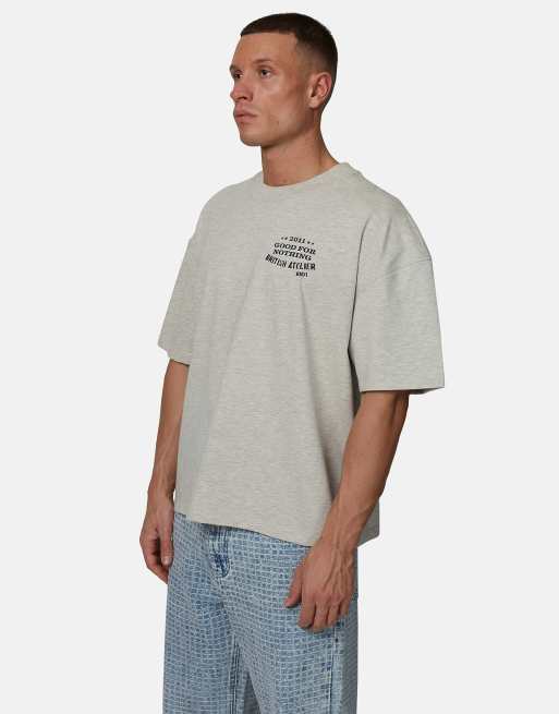 Good For Nothing – Kastiges T-Shirt in Grau mit Grafik, 2 von 4