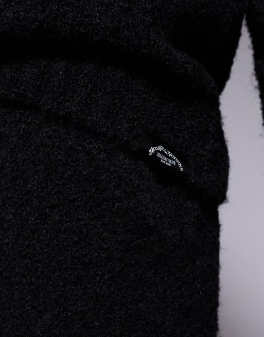 Good For Nothing knit boucle sweater in black - part of a set, 5 of 5