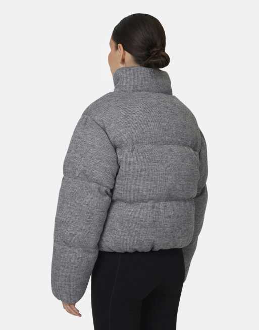 Good For Nothing Knitted padded jacket in grey, 2 of 3
