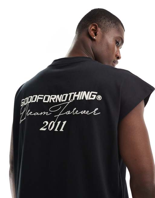 Good For Nothing – Locker geschnittenes Trägershirt in Schwarz mit „Forever“-Print