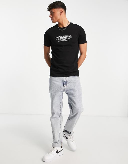 Good For Nothing logo print t-shirt in black