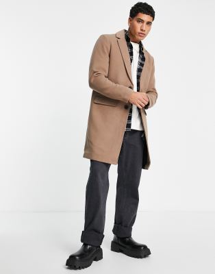 Good For Nothing longline coat in beige - ASOS Price Checker