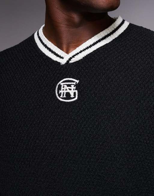 Good For Nothing - Maillot de hockey d'ensemble oversize en maille avec broderies au dos - Noir, 5 de 5
