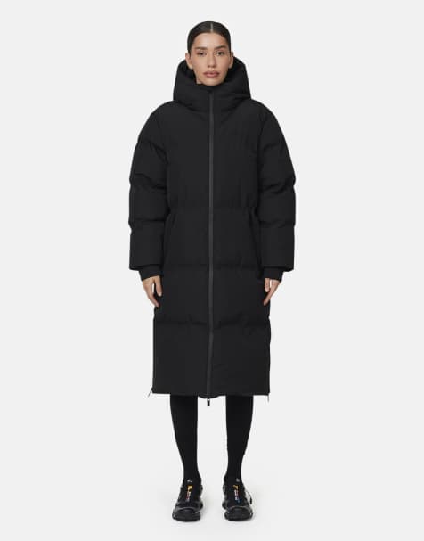 Good For Nothing Maxi puffer jacket in black - view 1