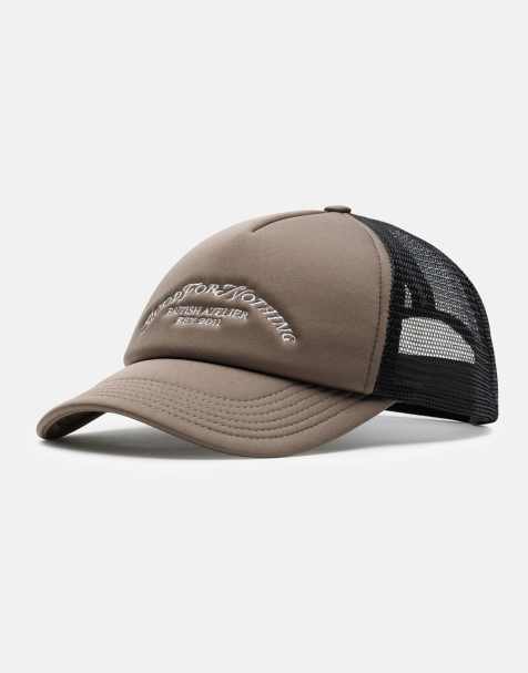 Good For Nothing Mesh cap with embroidered logo in taupe - view 1