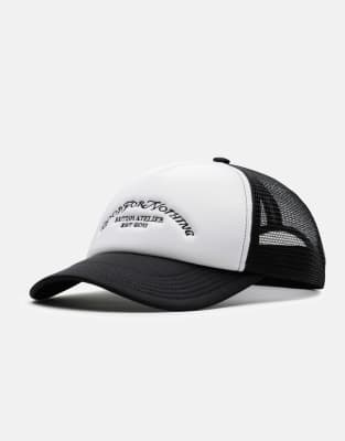 Good For Nothing Mesh cap with embroidered logo in white - view 1