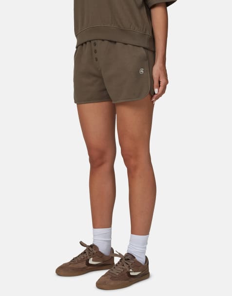 Good For Nothing Monogram collection cotton jersey shorts in brown
